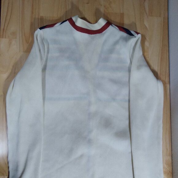 Vintage Geometric Color Block Knit Cardigan Sweater - Picture 4 of 5